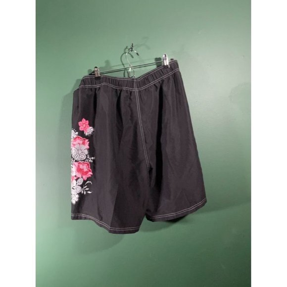 Swimsuits for all - Boys Black Board Shorts with Pink Floral Print - Size 18 - Picture 6 of 6